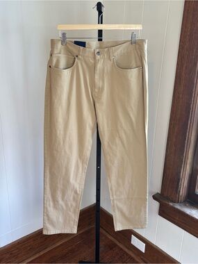 FootJoy FJ 1857 Sueded Twill 5 Pocket Chino Pants Tan NWT Mens 32x29 *NOTE